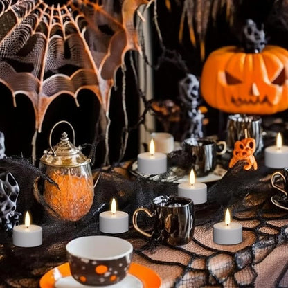 Rechargeable Tea Lights Candles with Remote Timer & Charging Base, 12pcs Battery Operated LED Candles Tea Lights Flameless for Halloween Decorations Wedding Home DecorΦ 1.57" H 1.85"