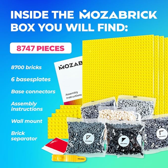Building Set Model M | Craft Kit for Adults |Custom Photo Mosaic That Turns Any Picture into a Pixel Art Made from Building Blocks | Personalized Wall Art and Original Gift
