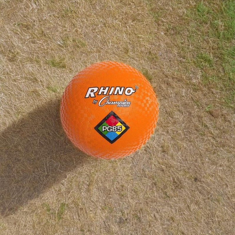 Champion Sports Rhino Playground Balls 8.5"D - Two Ply, Nylon Wound, ORANGE