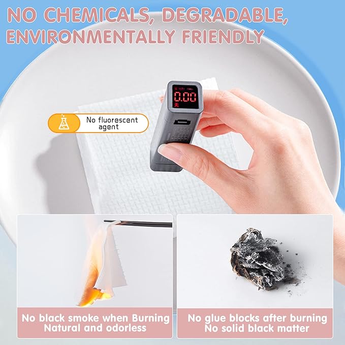 Disposable Face Towel Dry Wipes, 100% Cotton Facial Tissue, Lint Free Facial