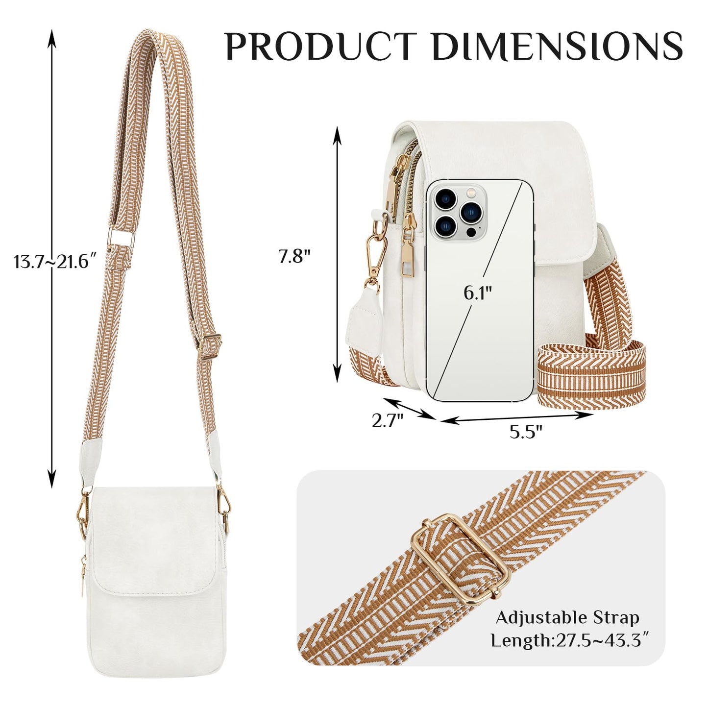 Fuyoula Fashion Small Crossbody Bags for Women Trendy Designer Cell Phone Purses Wallets with Card Holder Anti Theft Travel