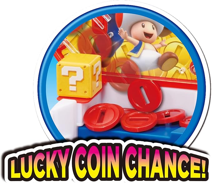 EPOCH Games Super Mario Lucky Coin Game - Tabletop Skill and Action Game for 1-2 Players - Collect Coins Win Prizes and Have Fun!