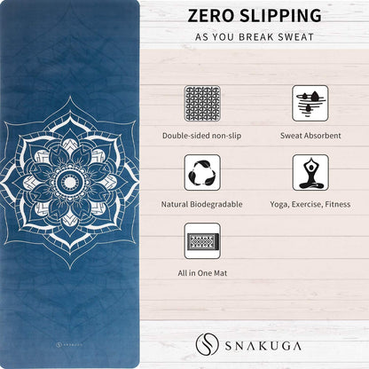Travel Yoga Mat, Non Slip Exercise Suede Mat with Carry Bag, All-Purpose Fitness Mat with High Density Anti-Tear Surface for Women, Ideal for Pilates Workout (72'' x 24'' x 1.5mm Thick)