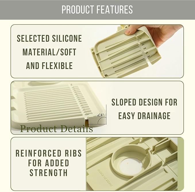 Silicone Sink Splash Guard, Non-Slip Faucet Mat