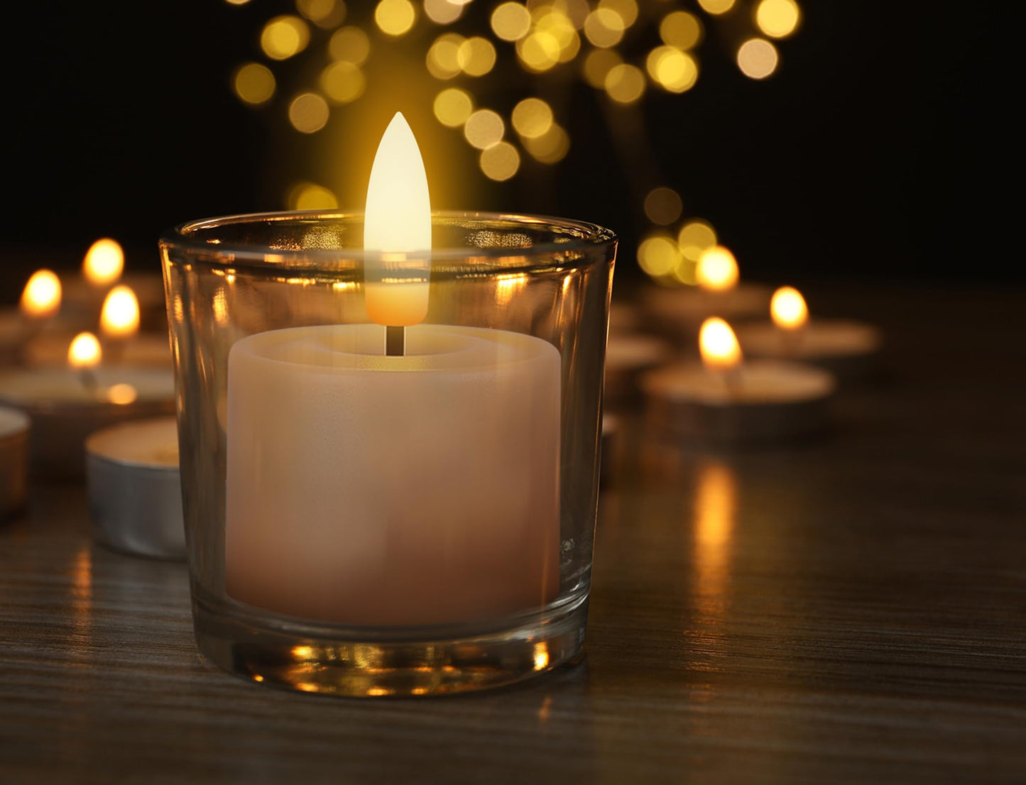 UniEasy Rechargeable Tea Lights Candles with Remote and Timer Battery Operated, LED Flameless Votive Tealight Candles Flickering for Table Wedding Christmas Halloween Decor (6 Pack)