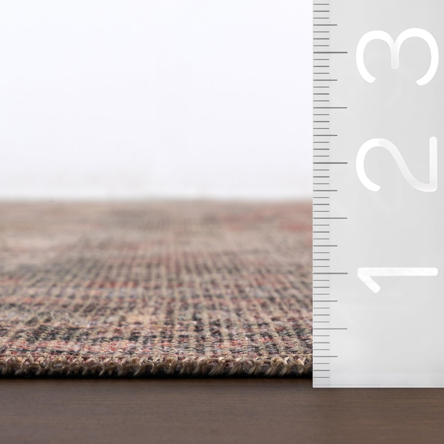Nuloom Hillstone Collection 3' x 5' Area Rug, Traditional Vintage Distressed Medallion, Thick and Soft, Durable Non-Shedding Low Pile Poly/Jute Blend, Easy to Clean, Living Room, Bedroom