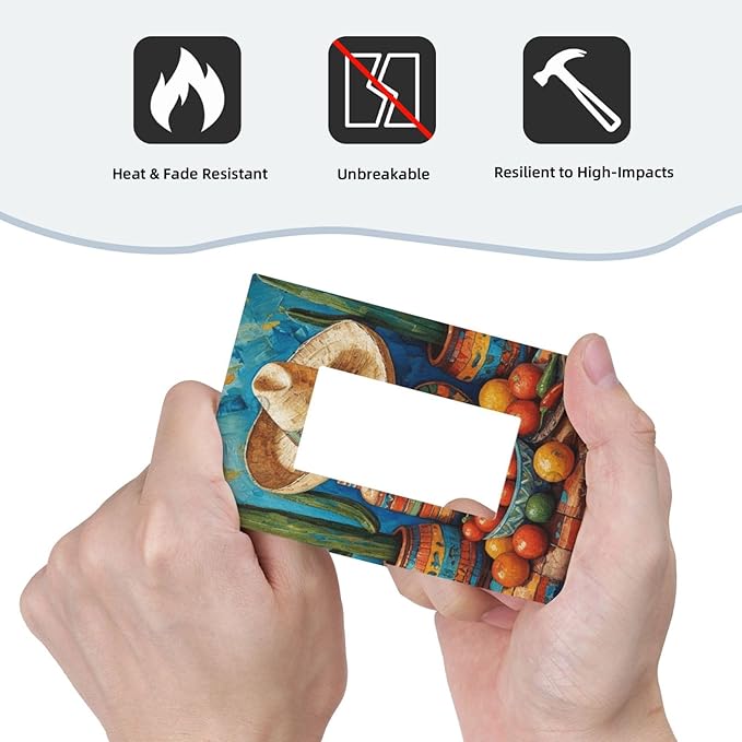 Decorative Art Light Switch Covers Mexican Sombrero & Serape Vibes 1 Gang Rocker Outlet Decorative Switch plate Faceplate GFCI Light Switch Covers for Home Decor