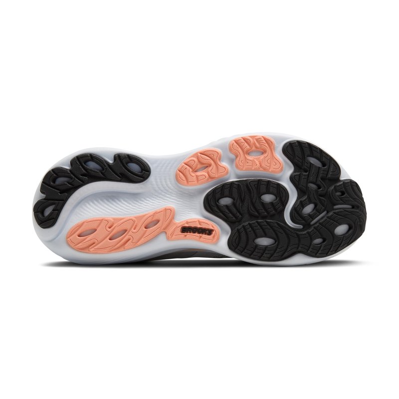 Brooks Women’s Adrenaline GTS 25 Supportive Running & Walking Shoe - Grey/Blackened Pearl/Coral - 8.5 Narrow