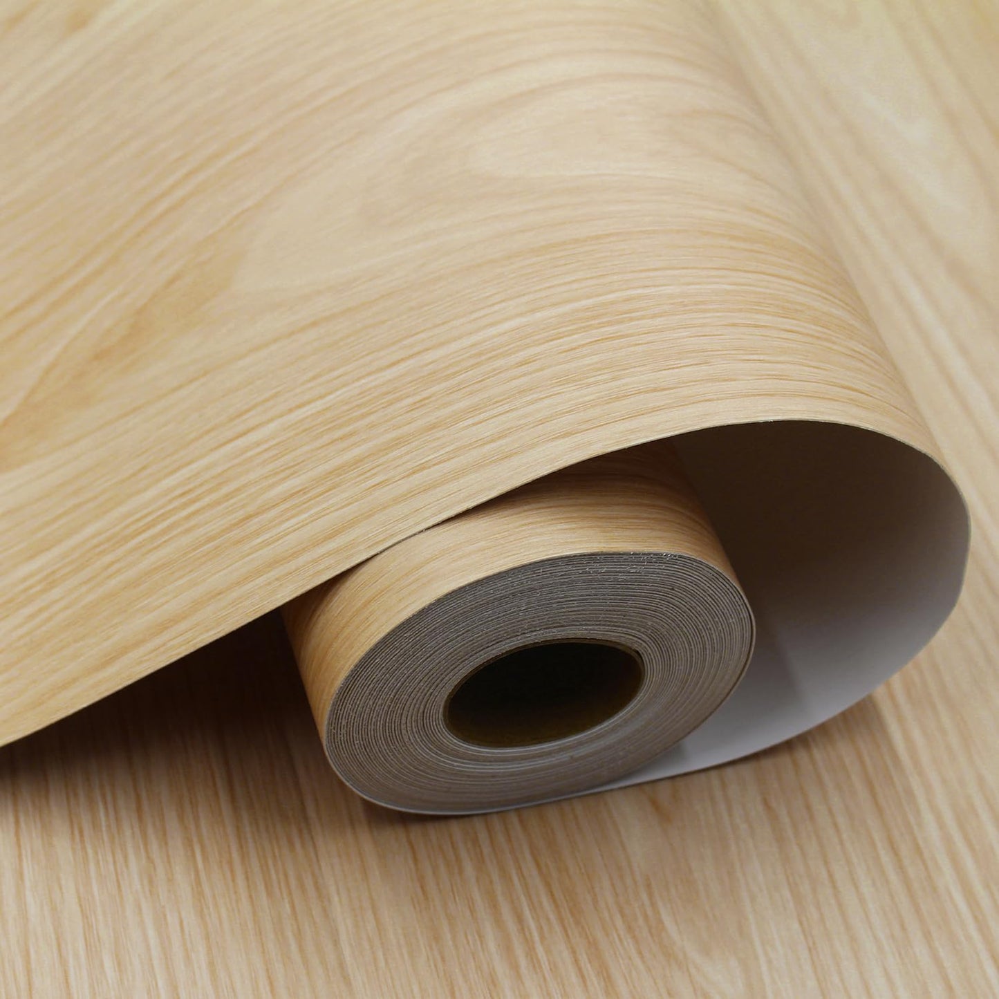 auxua Wood Grain Peel and Stick Floor Tiles – 11.8” Width, Full Roll Length of 118" – Versatile Design for Any Space, Yellow Self Adhesive Vinyl Flooring, Waterproof and Non-Slip Features