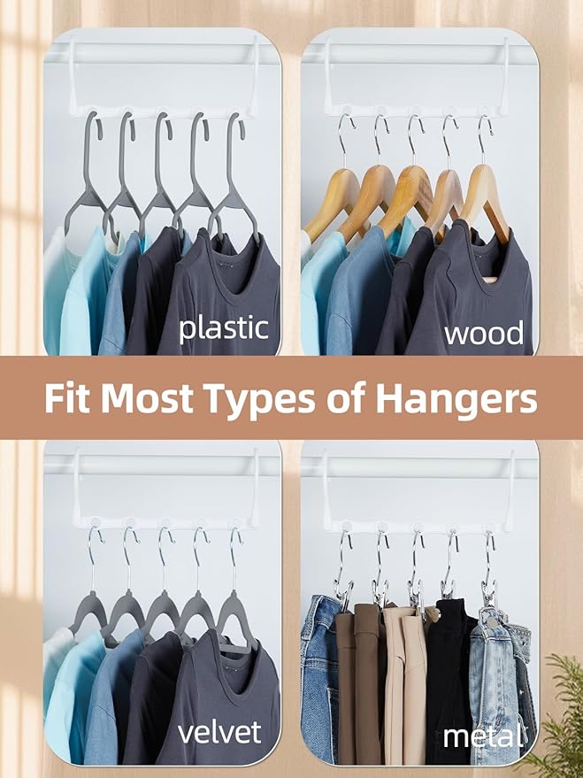 HOUSE DAY Closet Organizers and Storage, 8 Pack Magic Hangers Space Saving