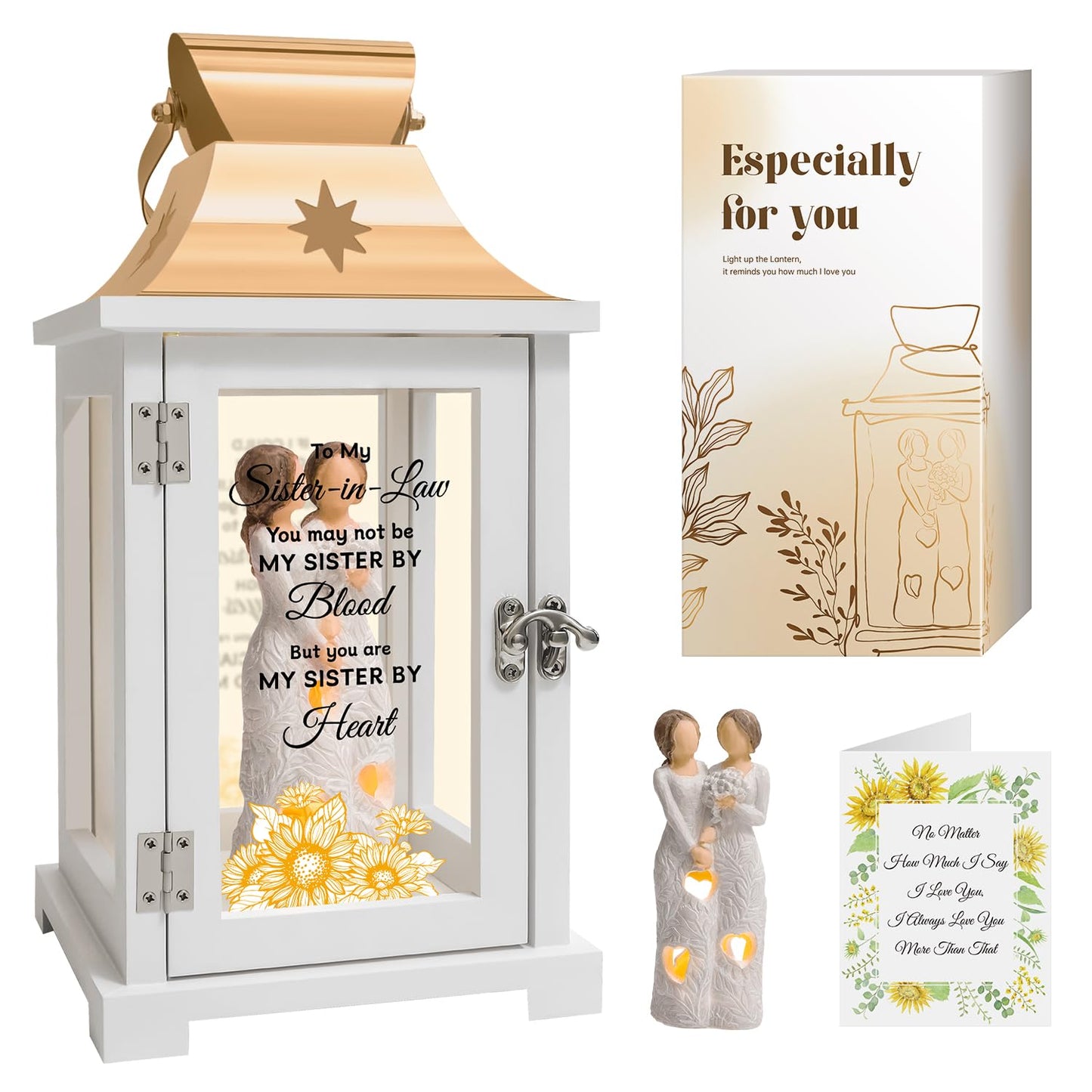Sister in Law Gifts, Gifts for Sister in Law Birthday Christmas Mother's Day Wedding Gifts Lantern
