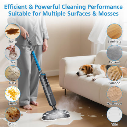 6 Pack 3897A / 3712 Rotating Steam Mop Pads Replacement for Bissell SpinWave SmartSteam Scrubbing Steam Mop Cleaner 【Models 3897A/3712 ONLY】, Washable Reuseable Refill Pads