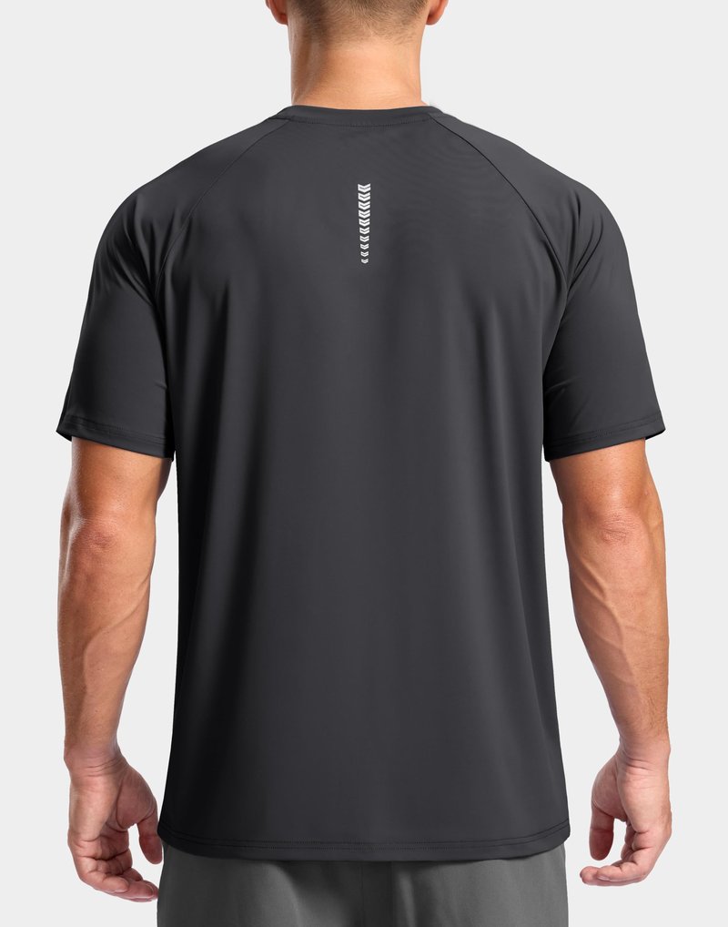 G Gradual Men's Athletic Workout T-Shirts Moisture Wicking Cooling Running Shirts Short Sleeve Performance Tee for Gym Tennis(Dark Grey,M)