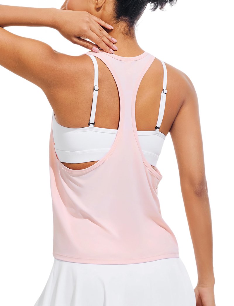 JOYSPELS Workout Tank Tops for Women Quick Dry Sleeveless Loose Fit Narrow Racerback Gym Yoga Athletic Running Shirts Quick Dry Lightweight Breathable