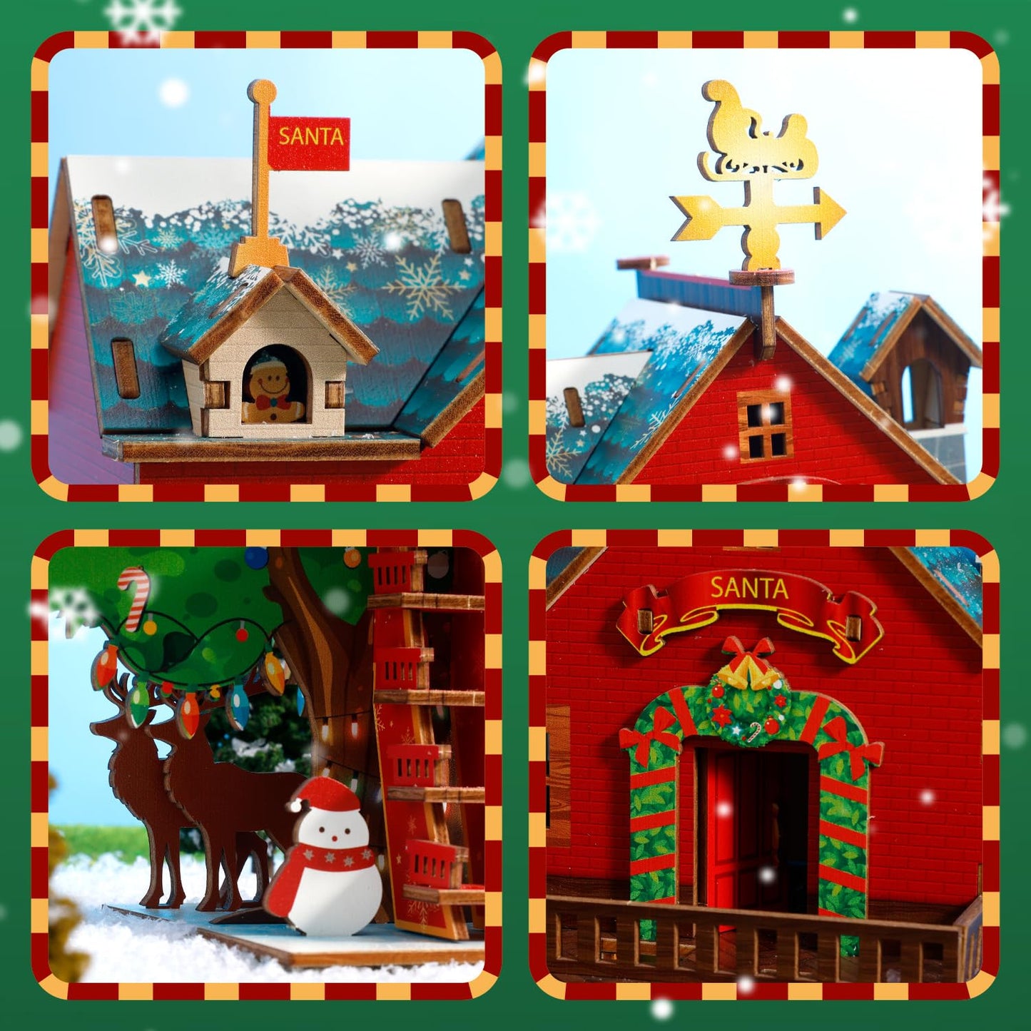 3D Puzzles for Adults Treehouse - Christmas Theme, Fun Holiday Home Decor