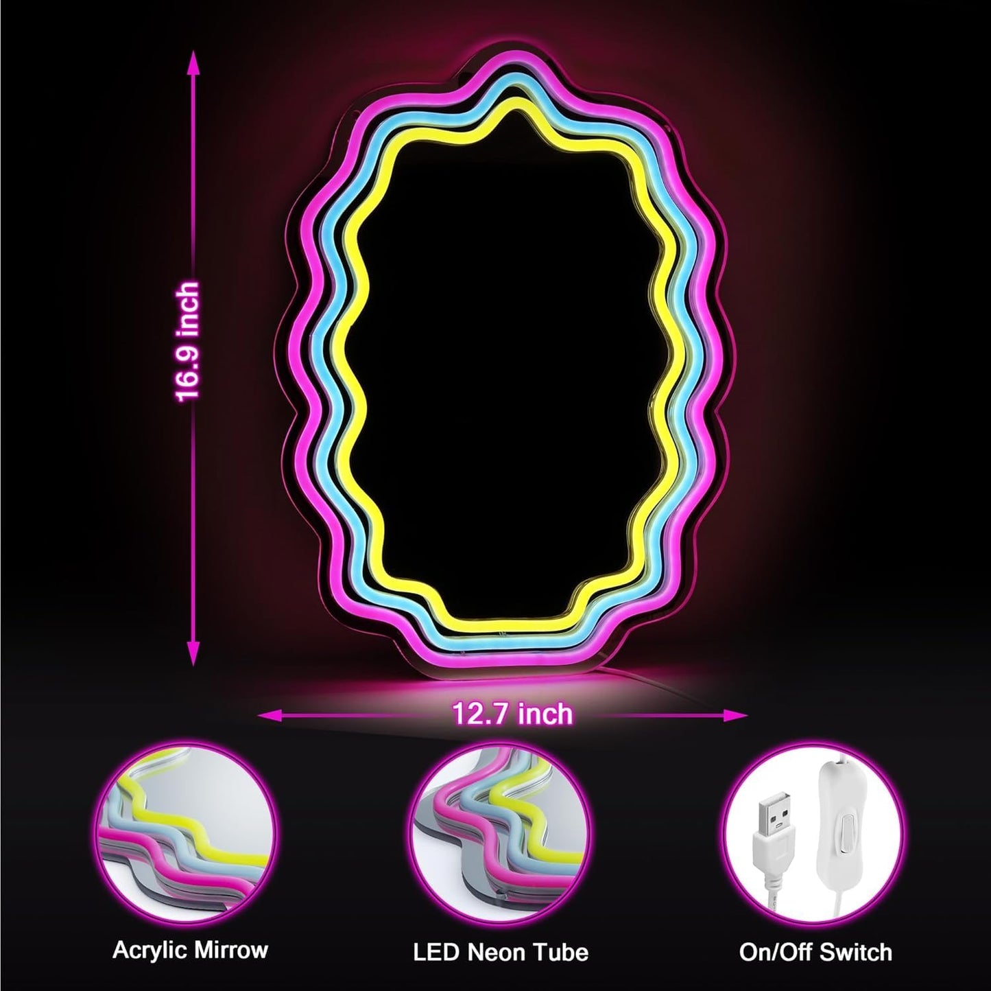 You're Like Really Pretty Neon Sign, Pink Neon Sign for Wall Decor | You're Like Really Pretty Sign for Girls Bedroom, Party, Salon - Best Gifts for Birthday, Christmas