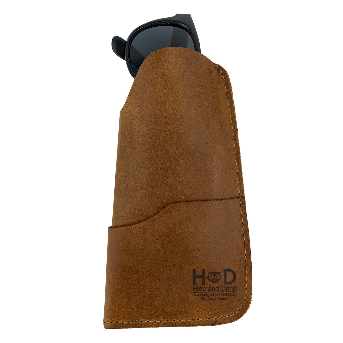 Hide & Drink, Rustic Sunglasses Case & Wallet Handmade from Full Grain Leather (Single Malt Mahogany)