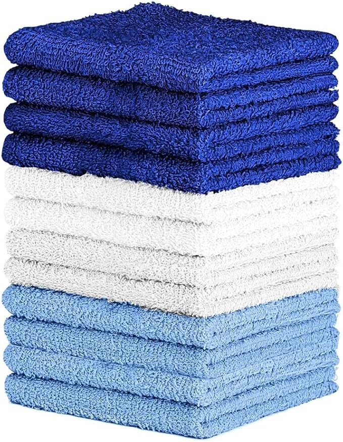 100% Cotton Washcloth Set – Soft, Absorbent Face Towels