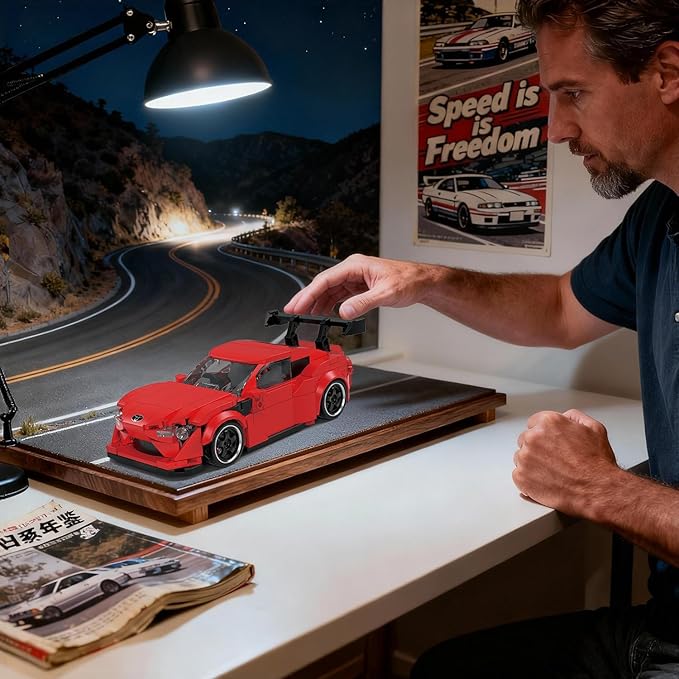 GT86 Building Blocks Car Toys Set 417 Pieces 1:32 Scale Model Speed Car with Display Case Builting Bricks Toy Kit for Teenagers &amp Adults People for Ages 14+ for BrithdaysChristmas
