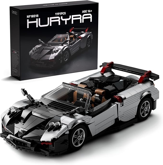 Nifeliz HURYRA Sports Car Building Set 1:14 Scale Supercar Model Building Set for Display and Collectors Ideal Gift for Adults and Car Lovers (1191 PCS NF10318)