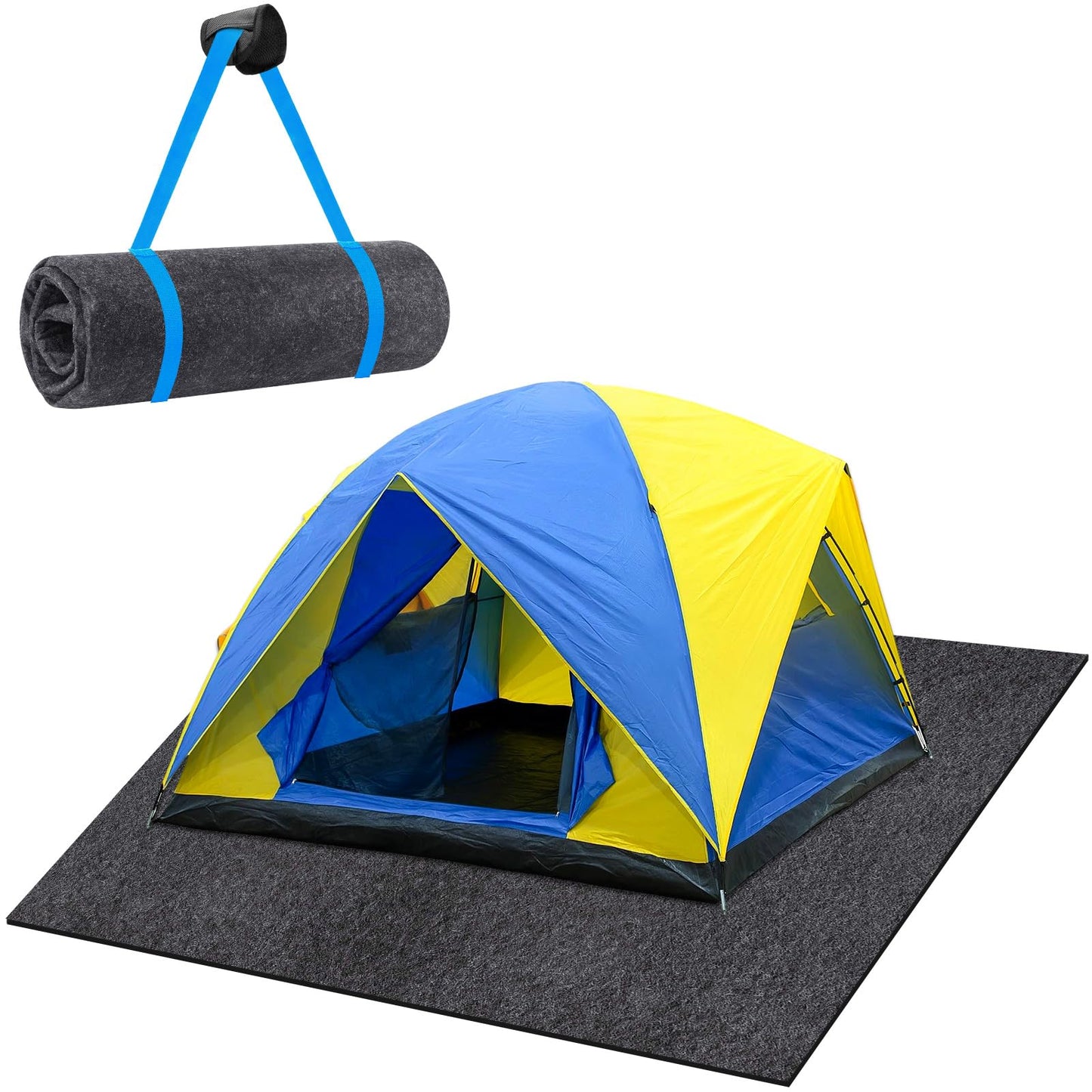 Camping Tent Carpet Mat 6.5x5 Ft Waterproof Rug Liner - Portable Under Tent Mat to Keep Floor Dry Blanket, Moisture Barrier for Camping Gear, Outdoor Picnic Supplies