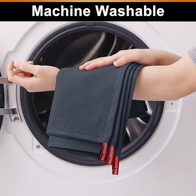 Homaxy 100% Cotton Kitchen Towels and Dishcloths Set