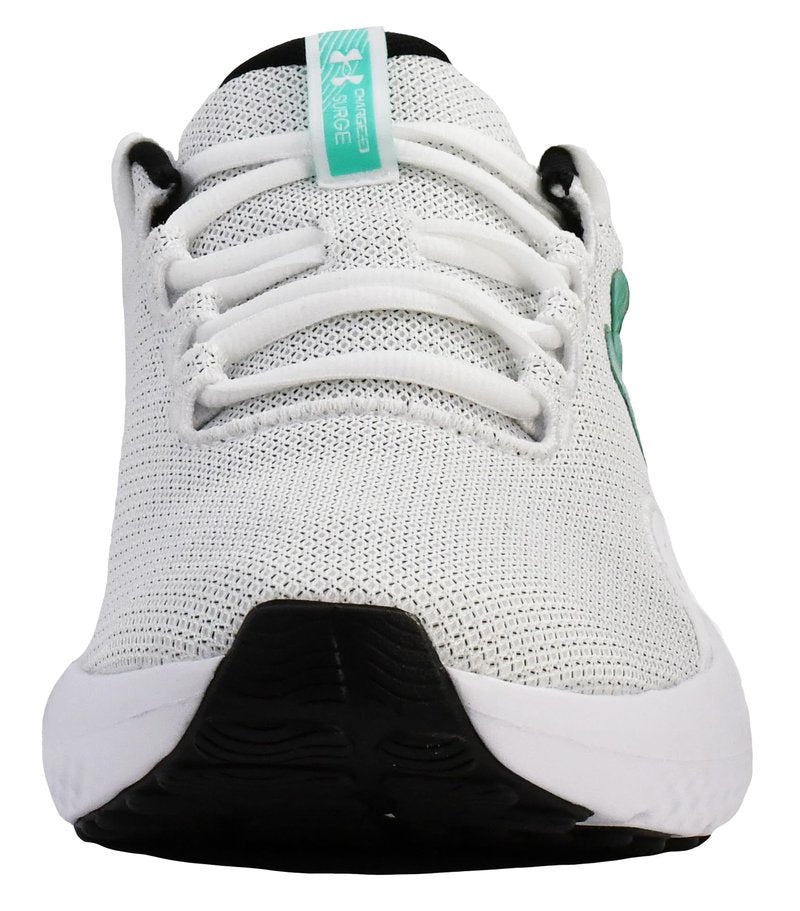 Under Armour Men's Charged Rogue 4 Sneaker, White/Black/Green Mode, 13