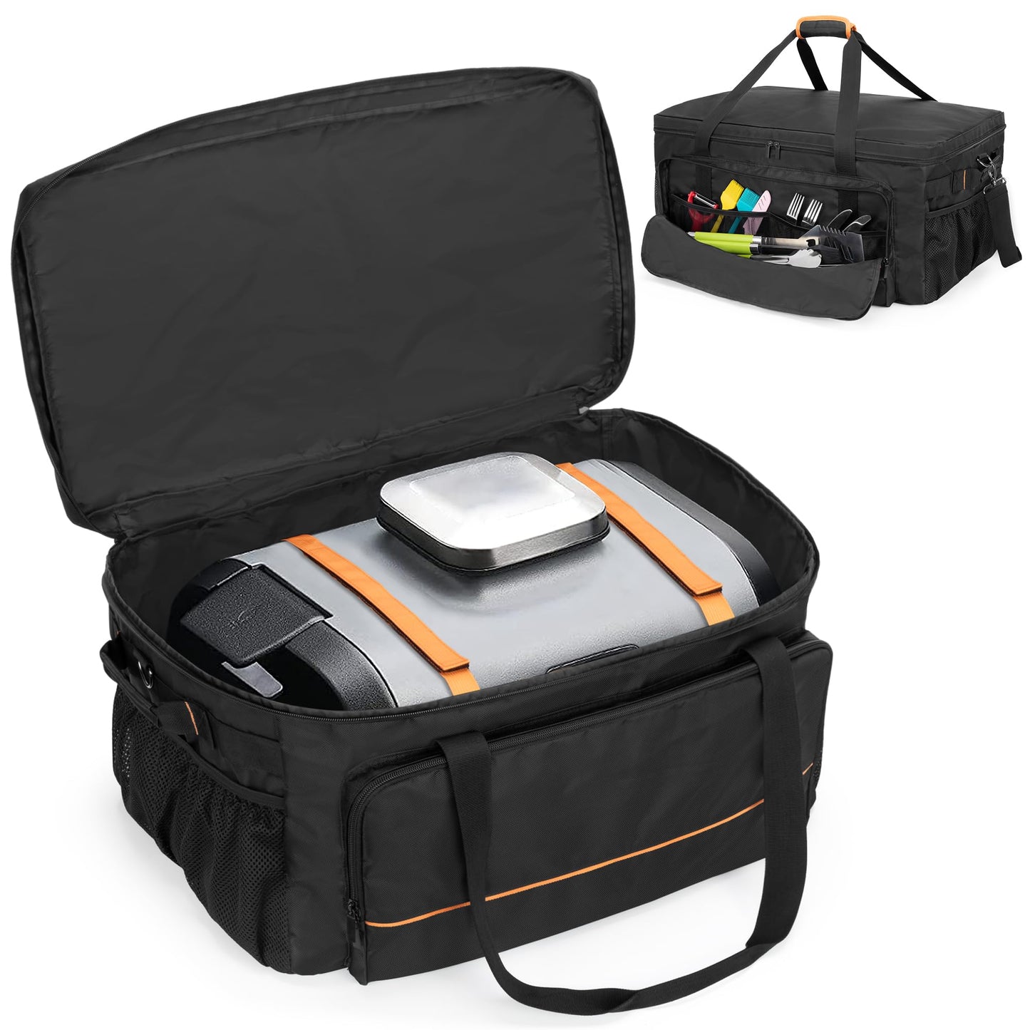 HODRANT Carry Bag Compatible With Ninja Woodfire Grill OG701 OG751, Outdoor Cover for OG700 Series Smoker, Water-Resistant BBQ Storage Case for Tools & Accessories, Bag Only