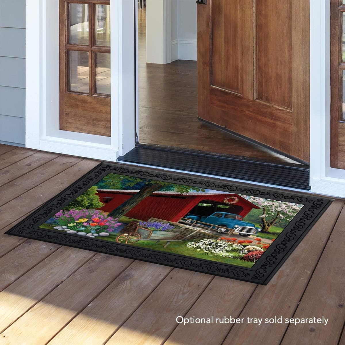 Briarwood Lane Bridge in Bloom Spring Doormat