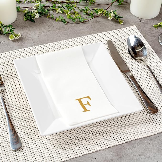 Luxenap 15.8 X 7.9 Inch Linen-Feel Guest Towels, 2000 Lettered Hand Towels