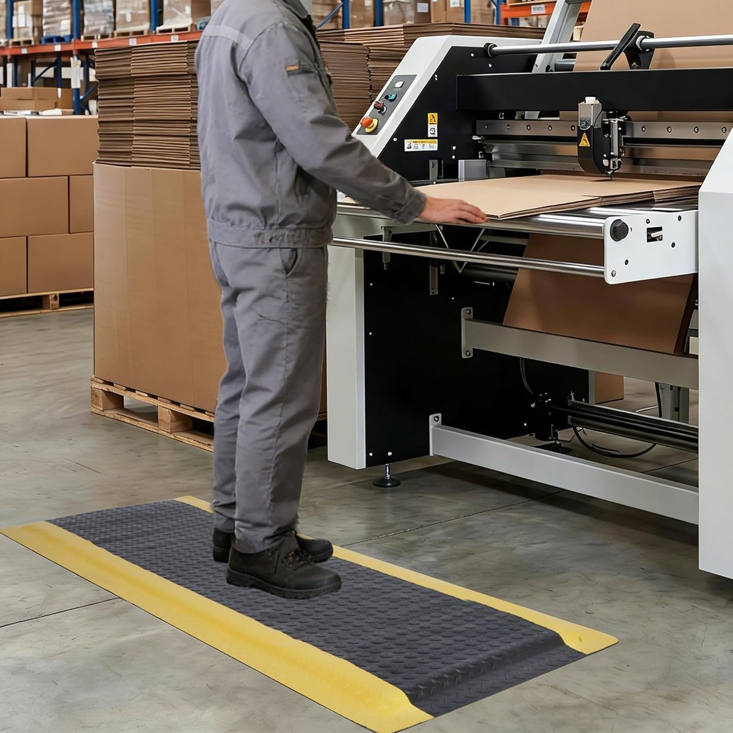 tonchean Industrial Anti Fatigue Mat 20" x 60" Heavy Duty Ergonomic Standing Floor Mat for Workshop, Non-Slip Anti-Fatigue Standing Floor Mat for Work, Shop, 1PC