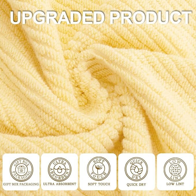 VOOVA & MOVAS Yellow Bath Towels