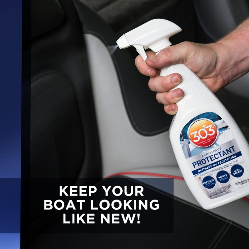 303 Products Marine Aerospace Protectant Spray, UV Protection for Boat Vinyl & Surfaces – Repels Dust, Dirt & Staining, Matte Finish, Restores Like-New Appearance, 16 oz