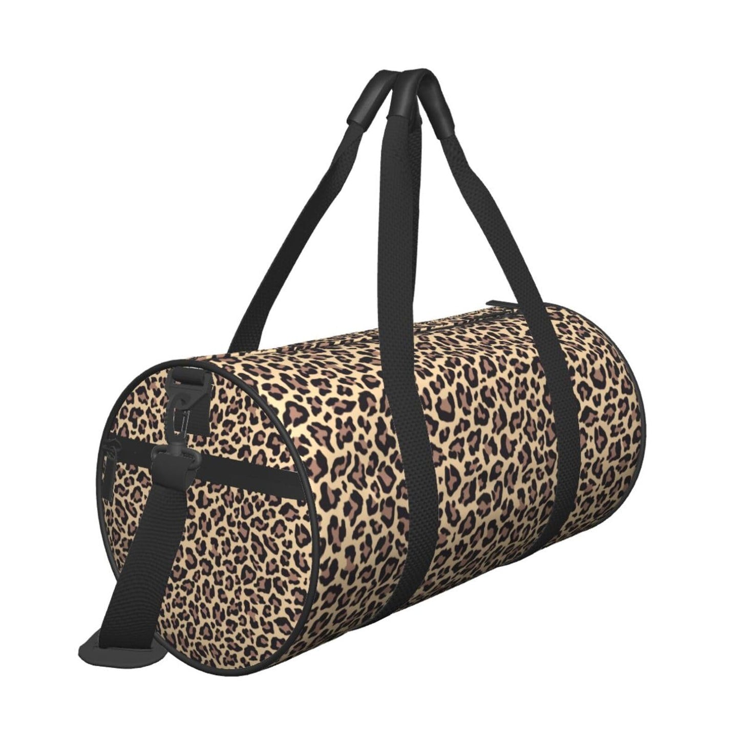Gbuzozie Leopard Print Gym Duffle Bag Foldable Cheetah Lightweight Carry On Weekender Travel Duffel Bags Sport Bags For Fitness Yoga Beach Swim Men Women