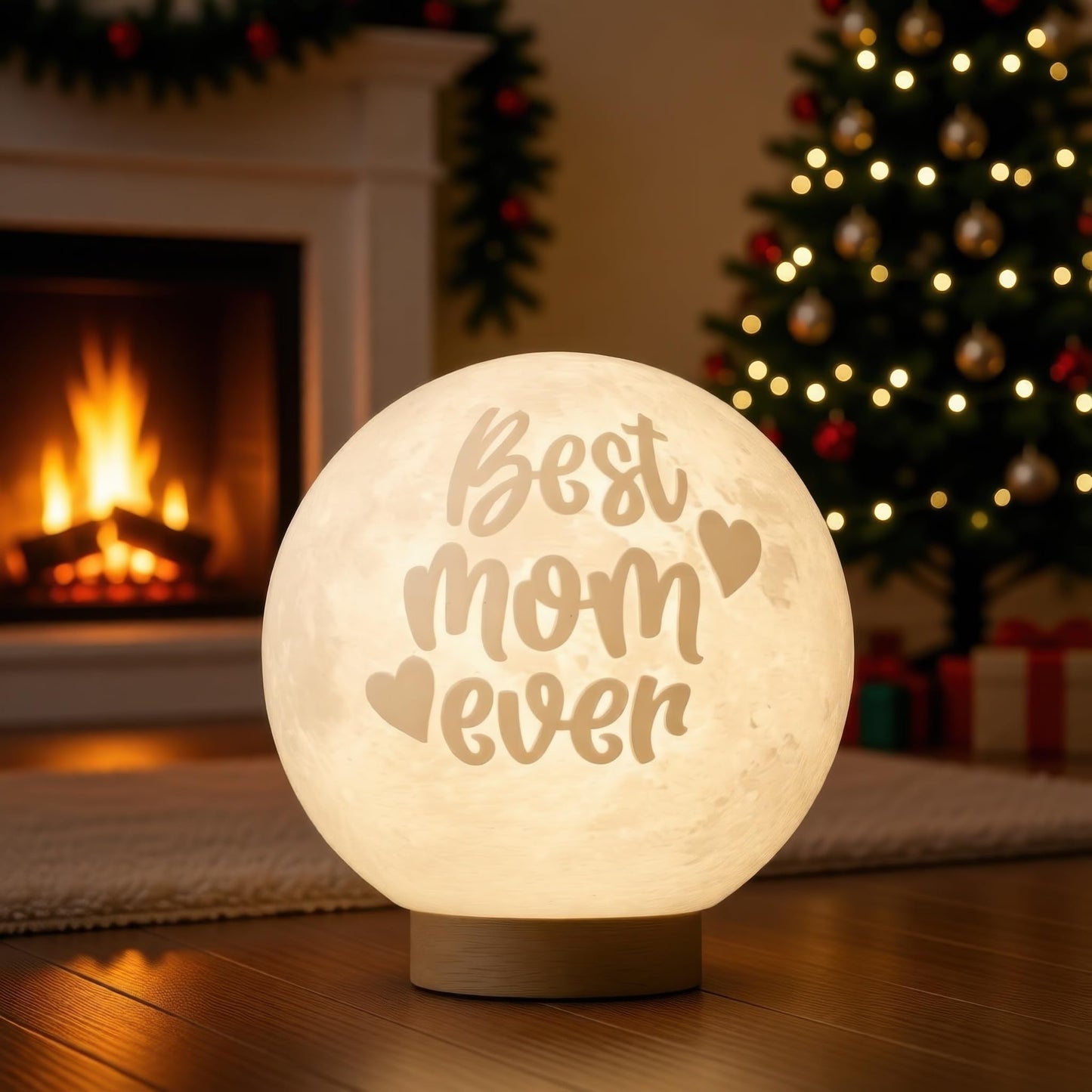 Funnytree Mothers Day Mom Birthday Gift Moon Lamp Night Light - Home Nursery Room Bedroom Office Desk Decor, Gifts for Women Wife Mom