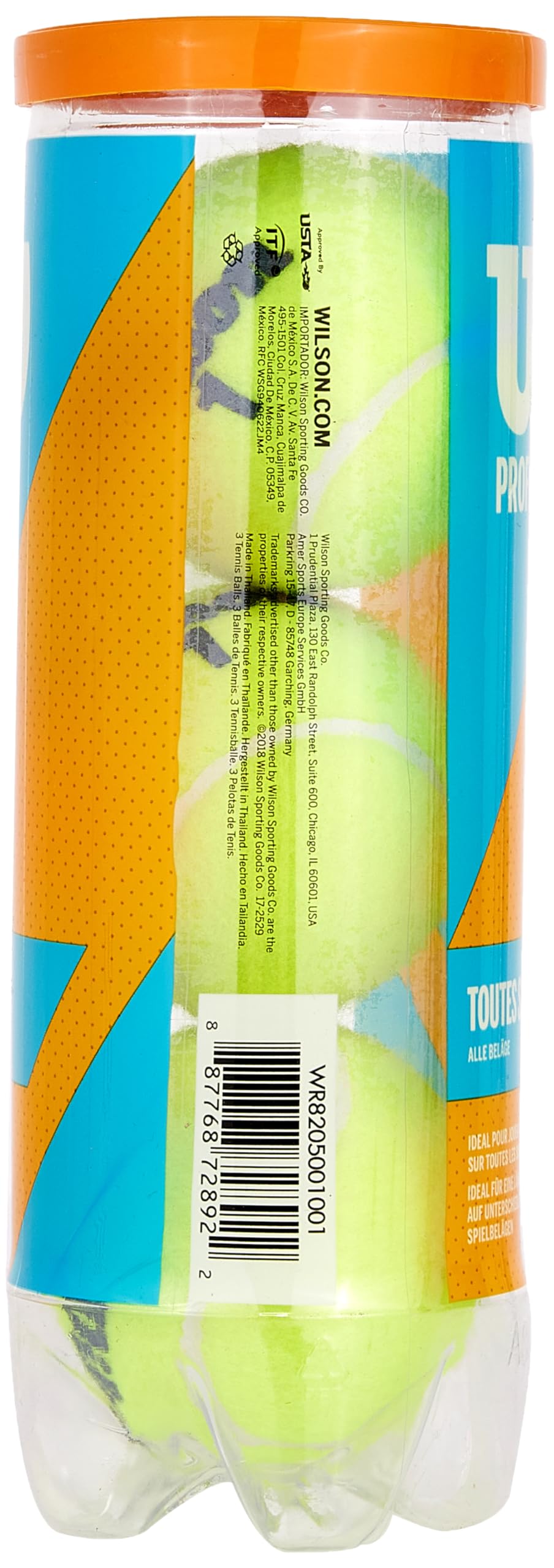 Wilson Profile All Court Tennis Balls - Yellow, 3 Ball Can