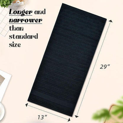 Jacquotha 4-Pack Bathroom Hand Towels Ribbed – Guest Room & Spa Premium Cotton