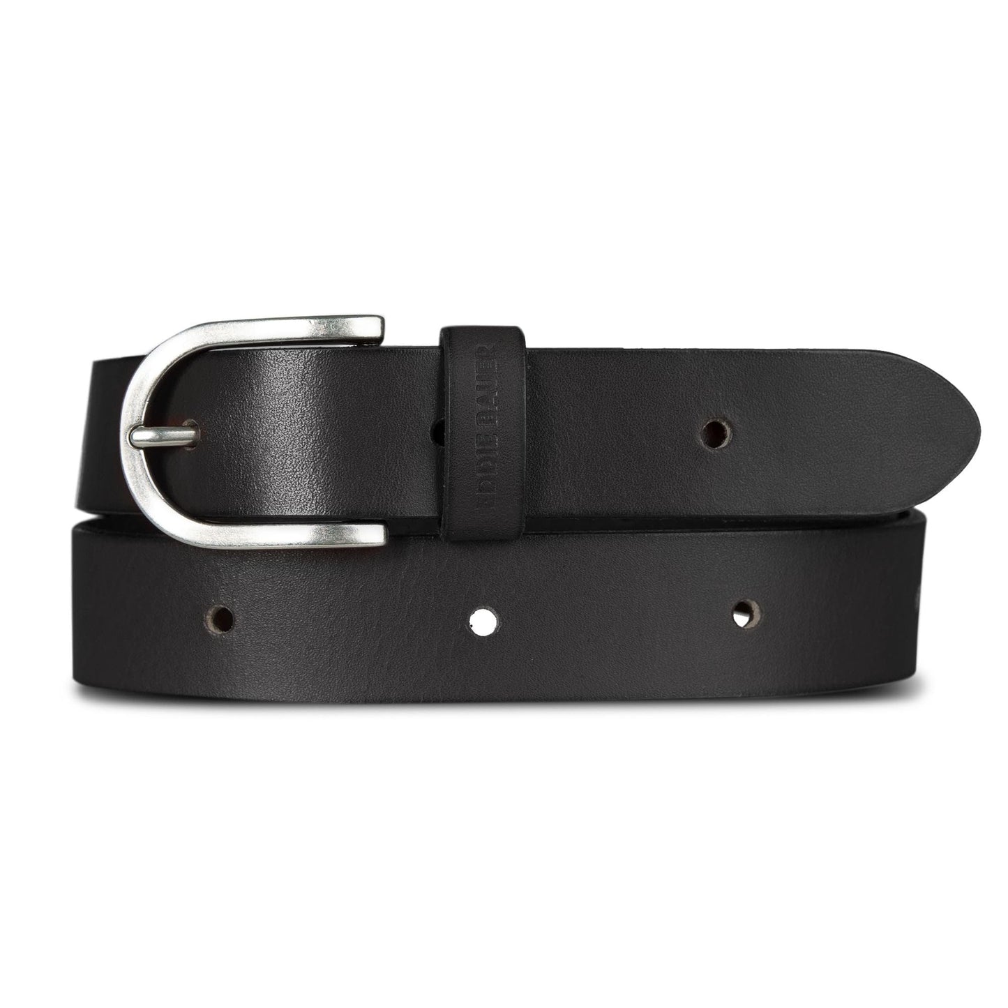 Eddie Bauer Women's Casual Leather Belts with Durable Metal Buckle, Endless Leather - Black, XX-Large