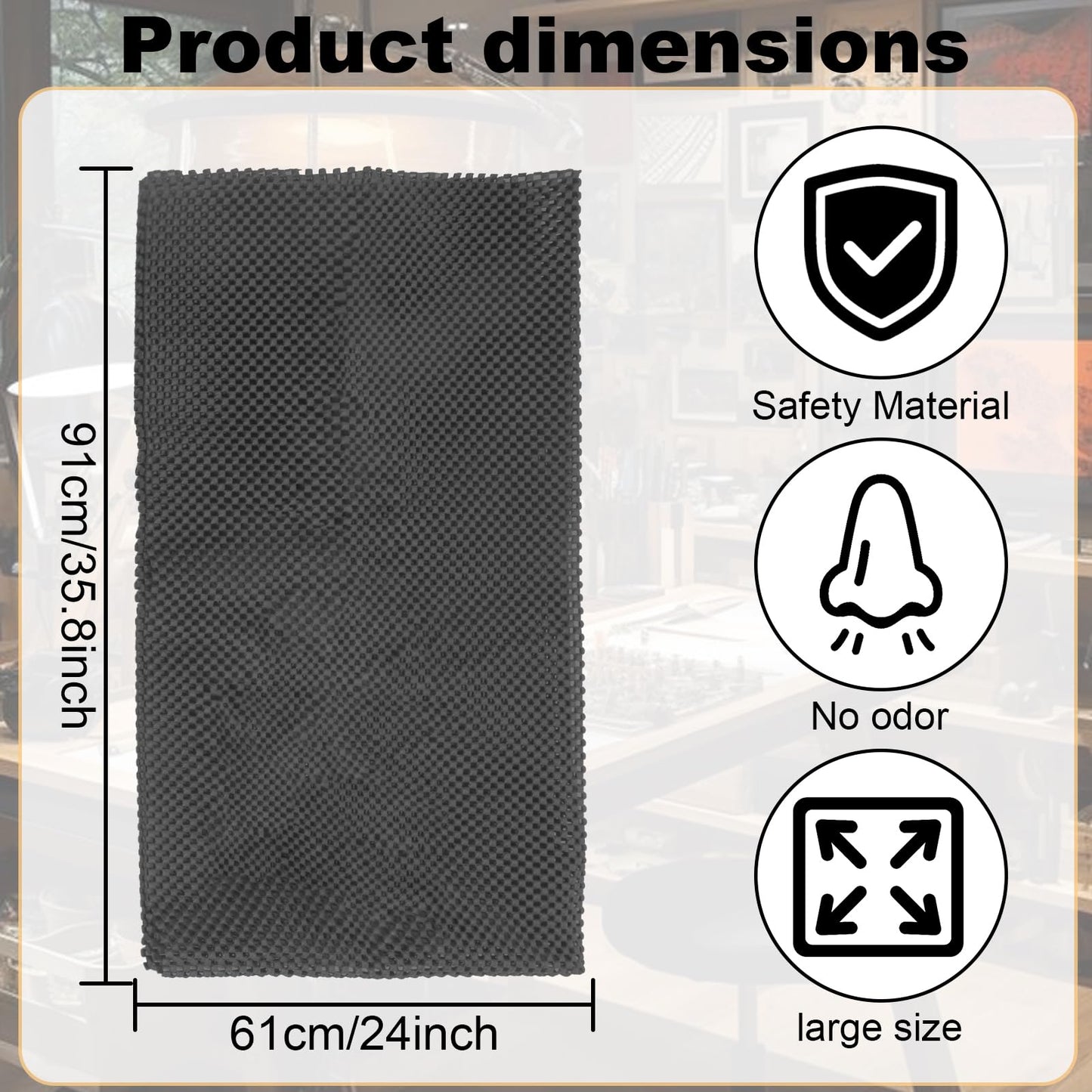 Anti-Slip Router Table Mat Non Slip Work Bench Top Mat - 24" x 36" Durable Non Slip Pad Tool Mats for Workshop Woodworking Router Cabinet Drawer Shelf Liner