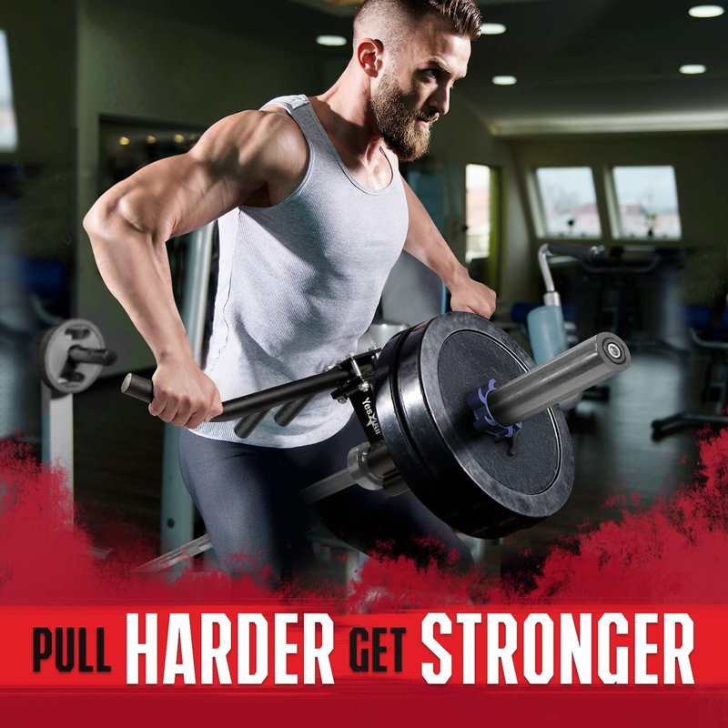 Yes4All 550lbs Multi Grip Rowing Handle, T Row Attachment for Muscle Training - Premium Steel 1 inch & 2 inch Bar Compatibility, Any Height Fit, Superior Grip