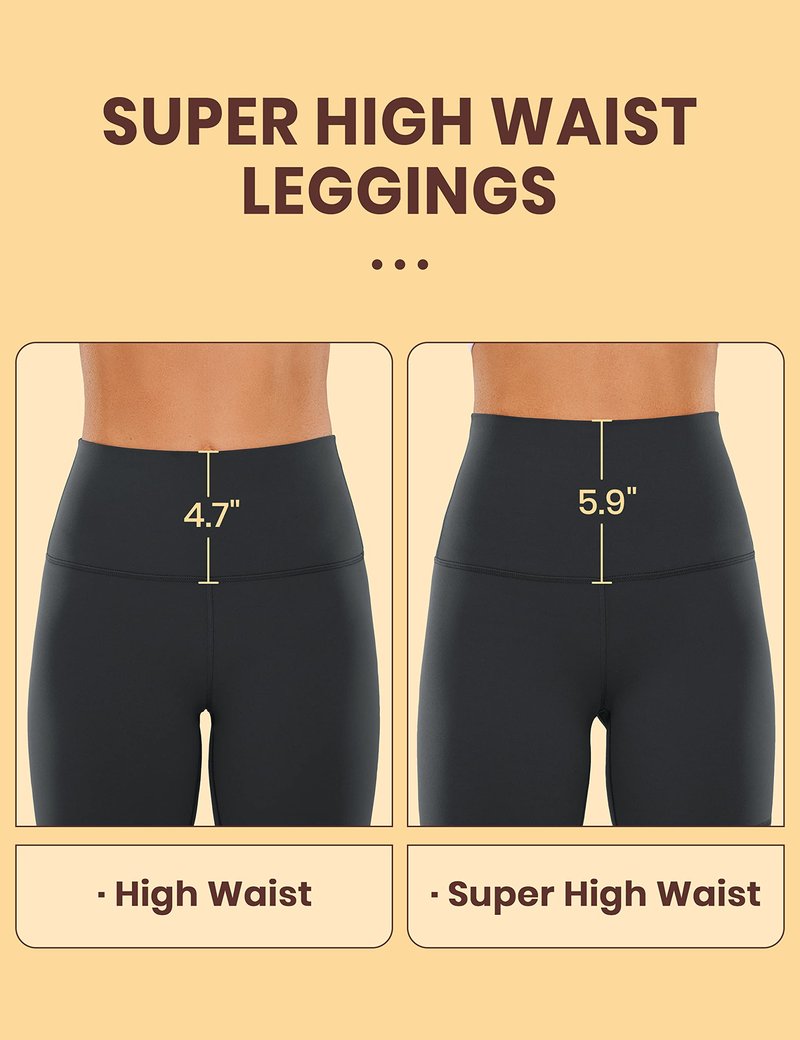 CRZ YOGA Butterluxe Super High Waist Biker Shorts 6"- Yoga Workout Womens Buttery Soft Over Belly Melanite Medium