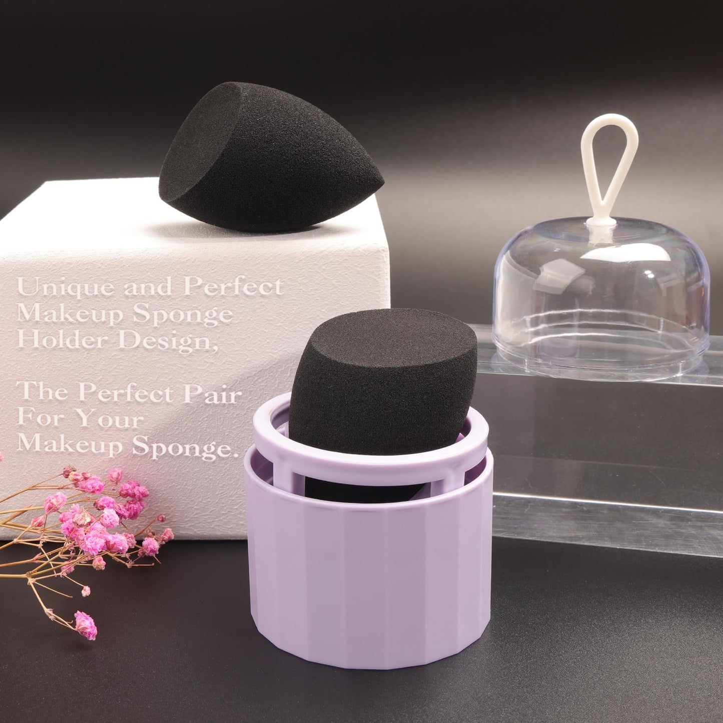 Professional Toiletry Sponges Set,Latex Free Flawless Soft Face Sponge with Holder,Beauty Blender Cosmetic Applicator for Powder,Liquid,Facial Makeup Tools