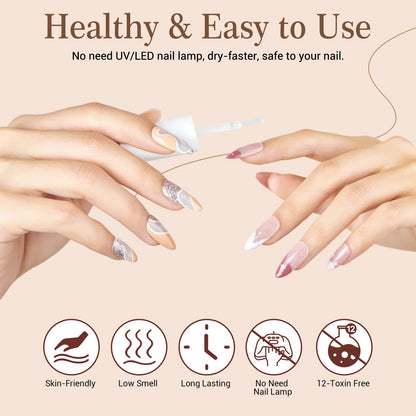 AZUREBEAUTY 31 Pcs Dip Powder Nail Kit 20 Colors Glitter Nude Brown Pink White Gray Dip Powder Liquid Set with Top/Base Coat Activator for French Nails Art Manicure DIY Salon Women Valentine's Gift