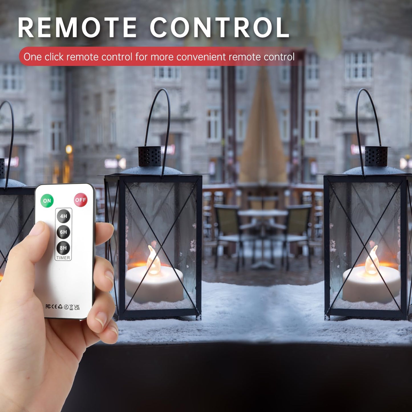 Hanzim Tea Light Candles with Remote Control,Flickering Flameless LED Candle,Long Lasting 400+Hours,Battery Operated with Timer for Home Decoration Seasonal &Festival Celebration WarmYellow (12pcs)