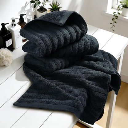 Jacquotha 4-Pack Bathroom Hand Towels Ribbed – Guest Room & Spa Premium Cotton