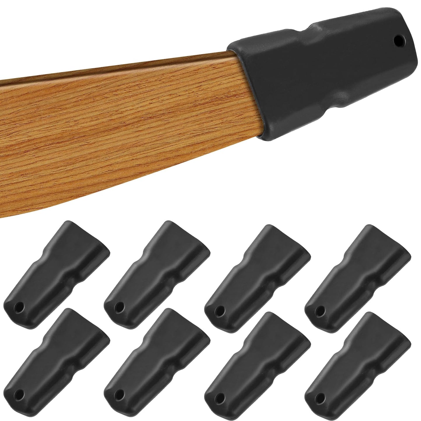 Amyhill 8 Pcs Recurve Bow Tip Protector Longbow Tip Guard Archery Accessories Silicone Protection Bow Limb Protector for Outdoor Hunting