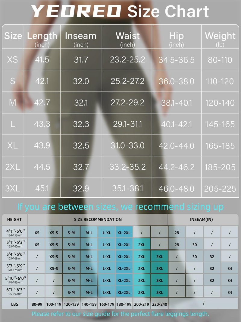 YEOREO CoreFlex Women Workout Flare Leggings with Pockets Hidden Scrunch High Waisted Cargo Gym Yoga Leggings Army Green XS