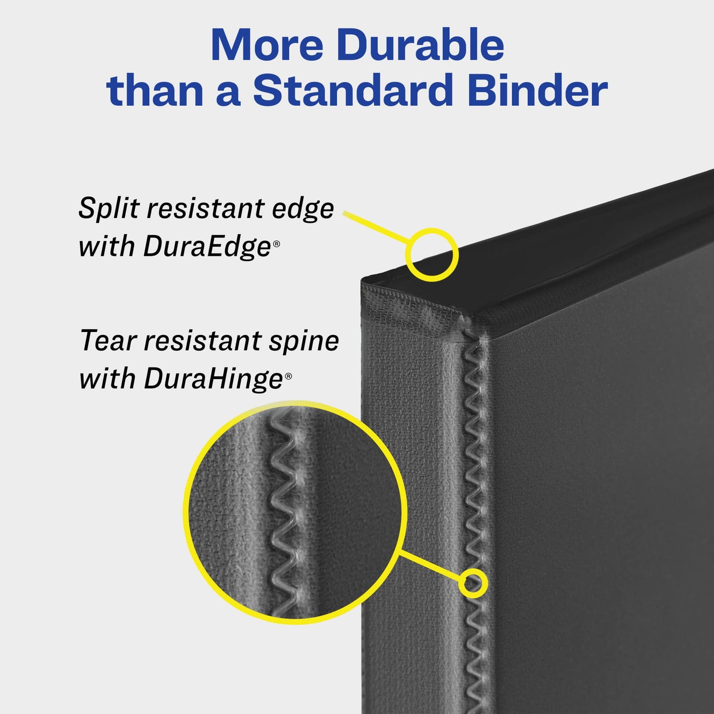Avery Heavy-Duty View 3 Ring Binder, 3 Inch One Touch EZD Rings, 670-Sheet Capacity, 3.5 Inch Wide Spine, 1 Black Binder (79693)