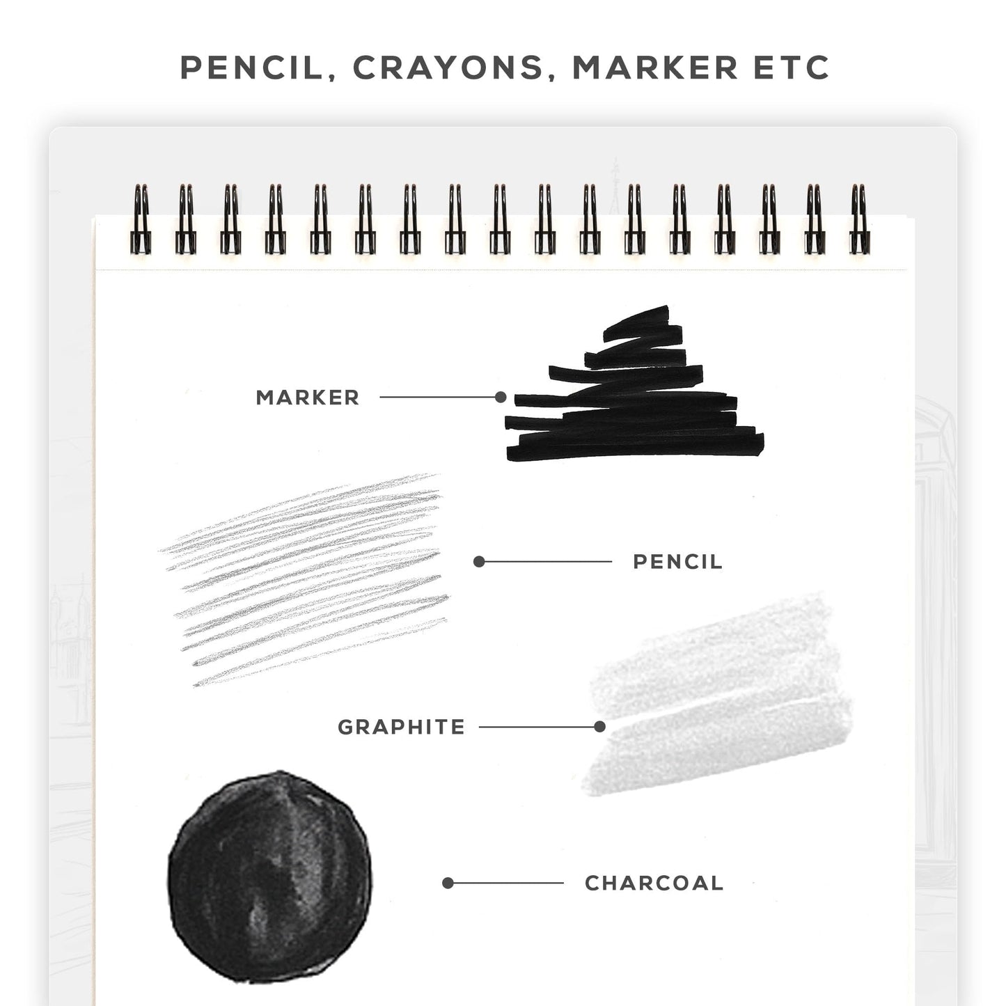 Beechmore Books 9"x12" Watercolor Sketchpad - Professional Spiral Bound Sketchbook, 50 Sheets 300 GSM / 140 lb Heavyweight Acid-Free Paper, Micro-Perforated for Acrylic, Gouache and Mixed Media