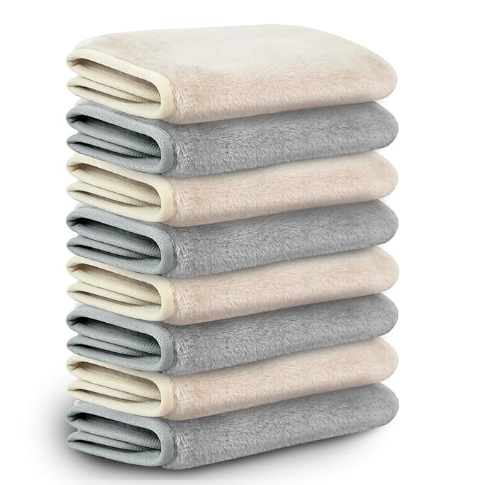 Nugilla Makeup Remover Cloths, 8 Packs Makeup Remover Towels Reusable Face Wash